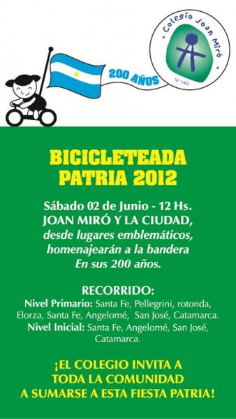 Todo listo para la tradicional bicicleteada